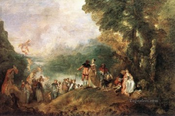 El Embarque para Cythera Jean Antoine Watteau clásico rococó Pinturas al óleo